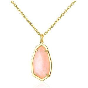 Natural Rose Quartz Pendant Necklace